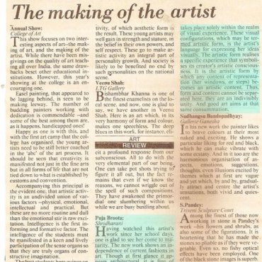 the making of an artist