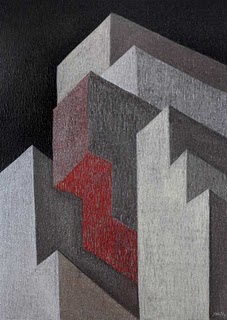 (Standing at the Edge I, Painting by Pooja Iranna)