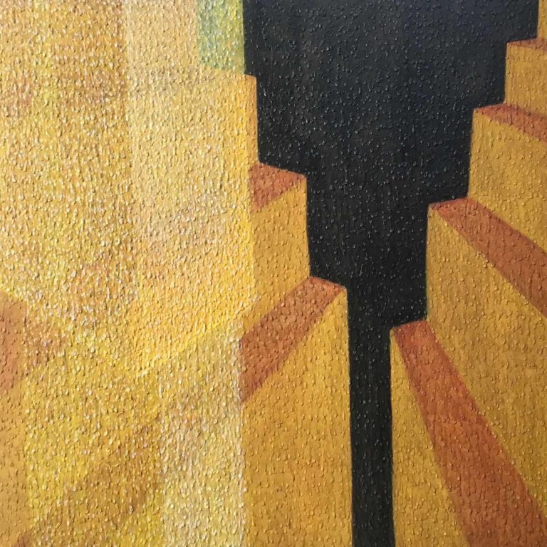 Beam That Was, Acrylic on canvas, 36 x 48 inch, 2018