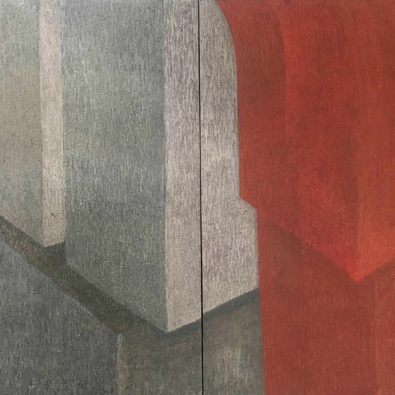 The Twisted Beam, 60 x 84 in; Wax, acrylic on canvas, 2012